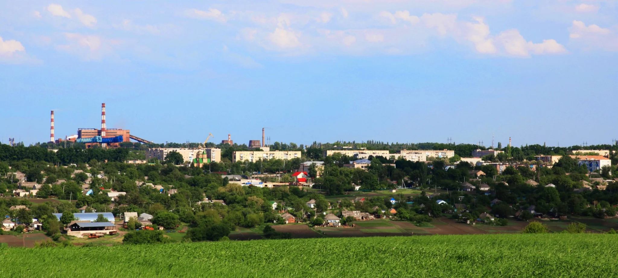 Pobuzhsky and PFK in the surrounding landscape